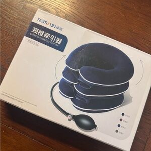 Romsun Cervical Vertebra Traction Neck Pillow - Navy Blue